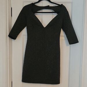 Elegant Black V-Neck Dress